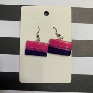 cute bisexual flag earrings